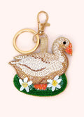 Powder Designs Beaded Keyring - Garden Goose