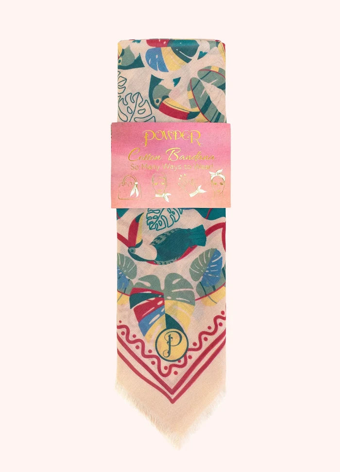 Powder Designs Cotton Bandana - Tropical Toucan