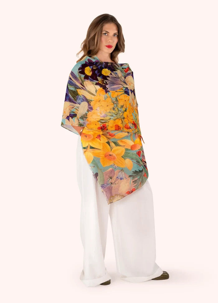 Powder Designs Linen/Cotton Scarf - Spring Flora