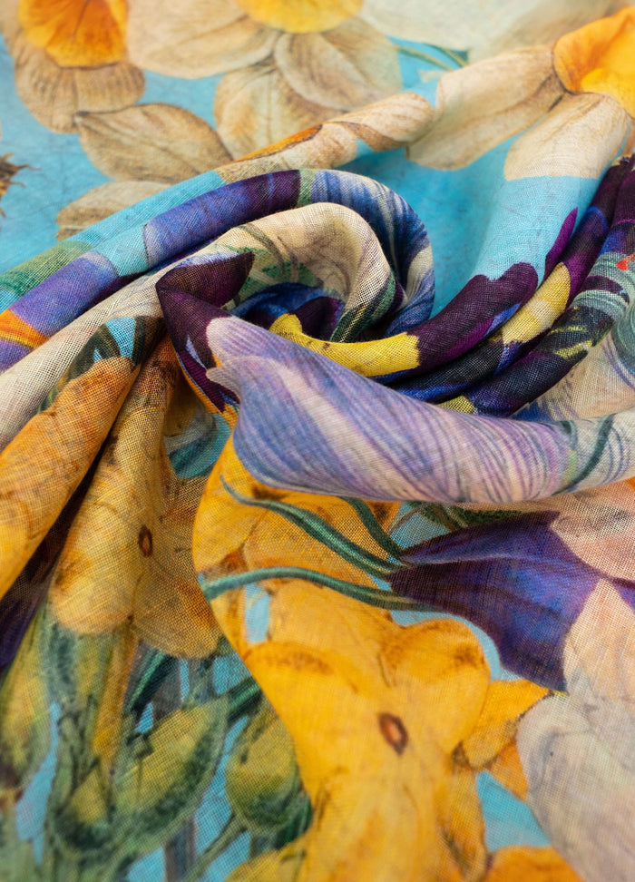Powder Designs Linen/Cotton Scarf - Spring Flora