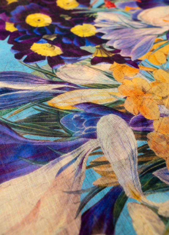 Powder Designs Linen/Cotton Scarf - Spring Flora