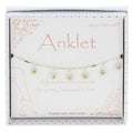 Pretty Daises Silver Plated Anklet