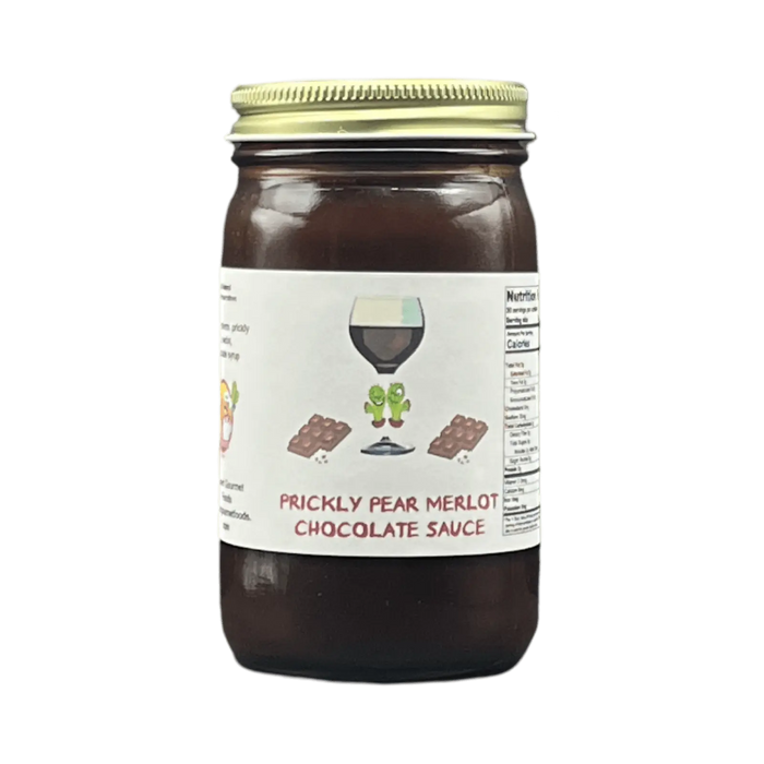 Prickly Pear Merlot Dark Chocolate Sauce 8oz. - Tubac Gourmet Foods