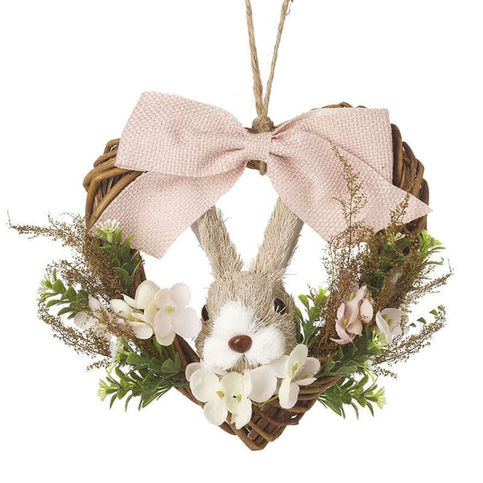Rabbit Spring Haert Shaped Wreath