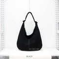 Real Suede Buckle Strap Detail Shoulder Bag