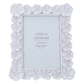 Resin Picture Frame (5"x7") 24cm - Antique White Anemone