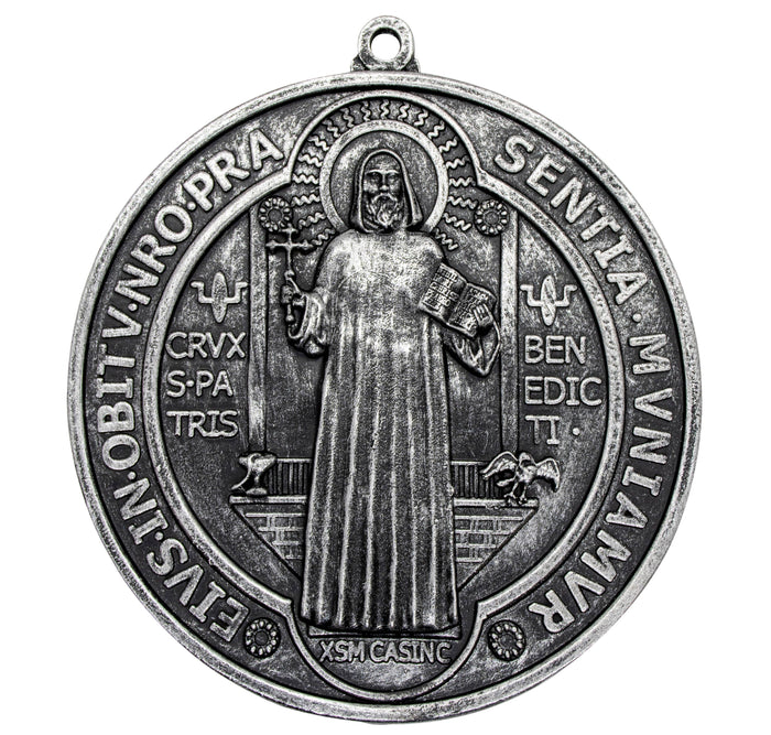 Resin St. Benedict Wall Medal, 6.5"