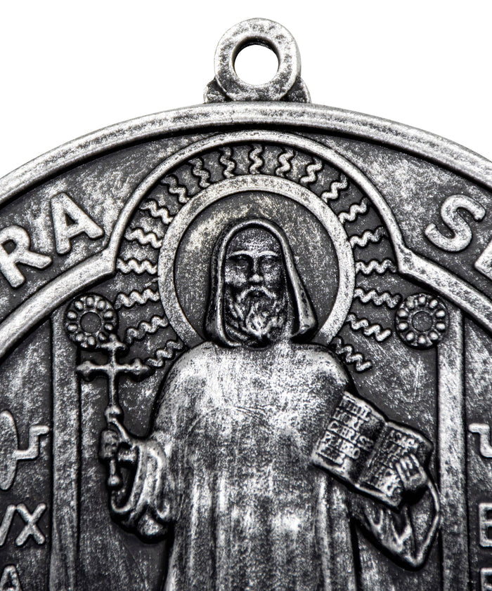 Resin St. Benedict Wall Medal, 6.5"