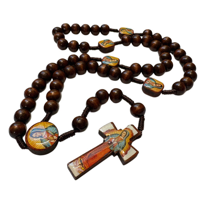 Rosary- Our Lady of Guadalupe LRG Wooden 18"