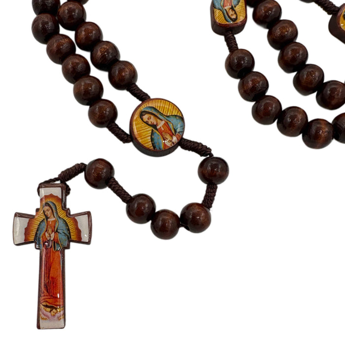 Rosary- Our Lady of Guadalupe LRG Wooden 18"