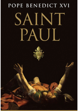 Book cover of 'Saint Paul' by Pope Benedict XVI with a dark background and central figure.
