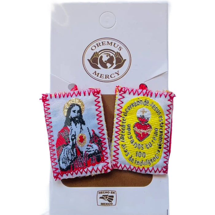 Scapular - Sacred Heart of Jesus w/ Charms RED