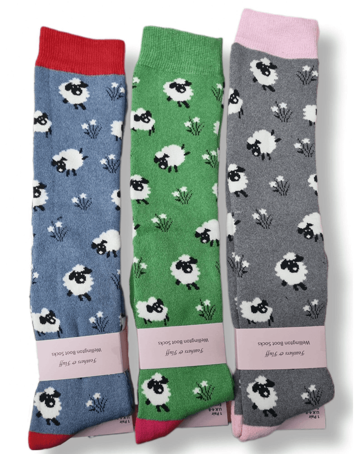 Sheep Ladies Long Boot Socks