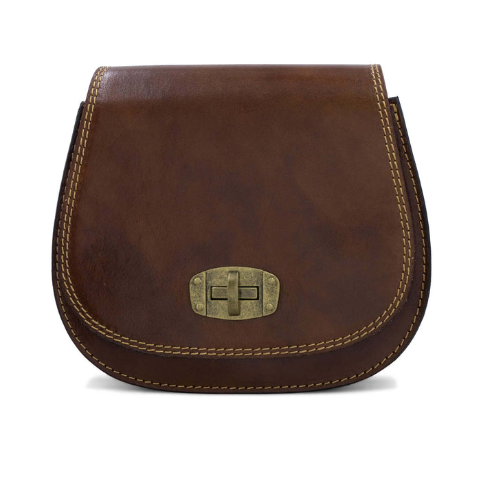 Small Leather Chocolate Crossbody Bag