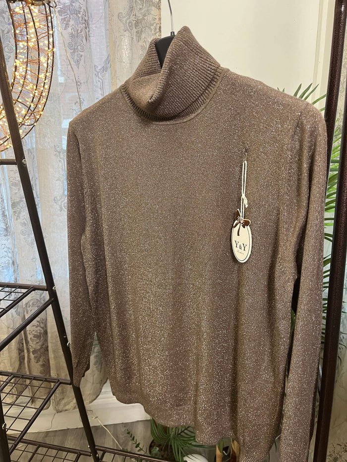 Sophie Glittery Polo Neck Jumper