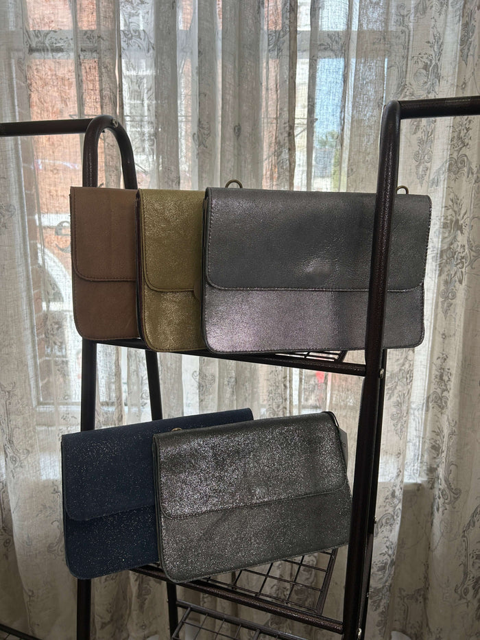 Soruka Foldover Recycled Leather Clutch