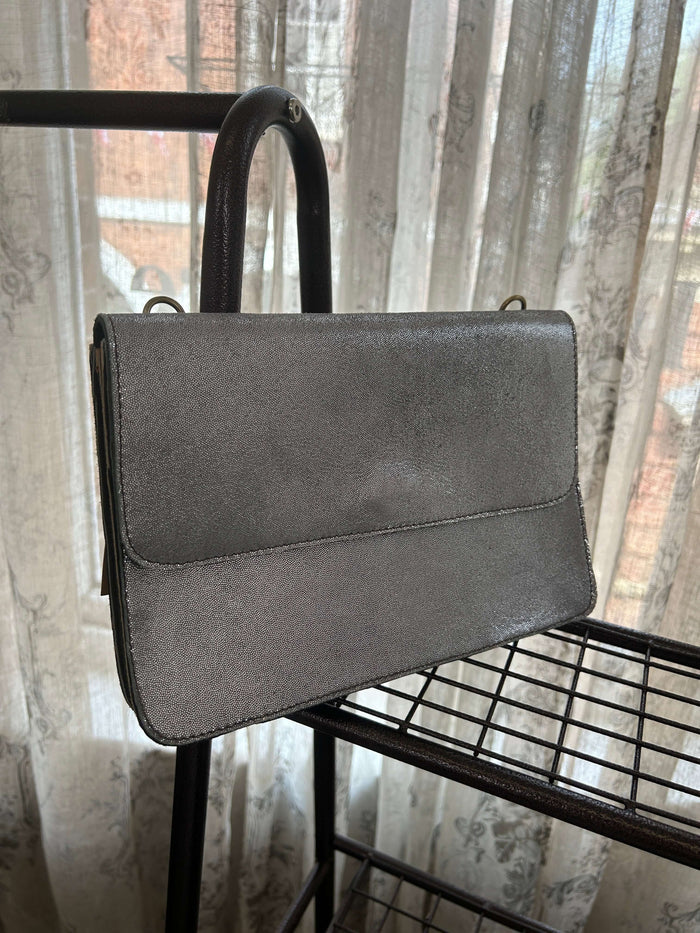 Soruka Foldover Recycled Leather Clutch