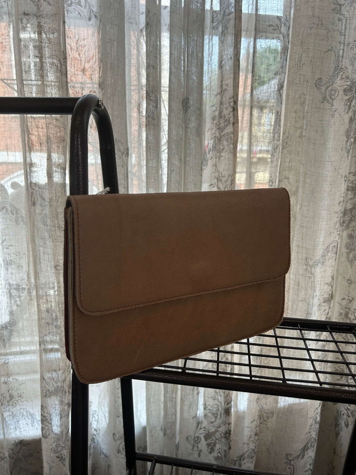 Soruka Foldover Recycled Leather Clutch