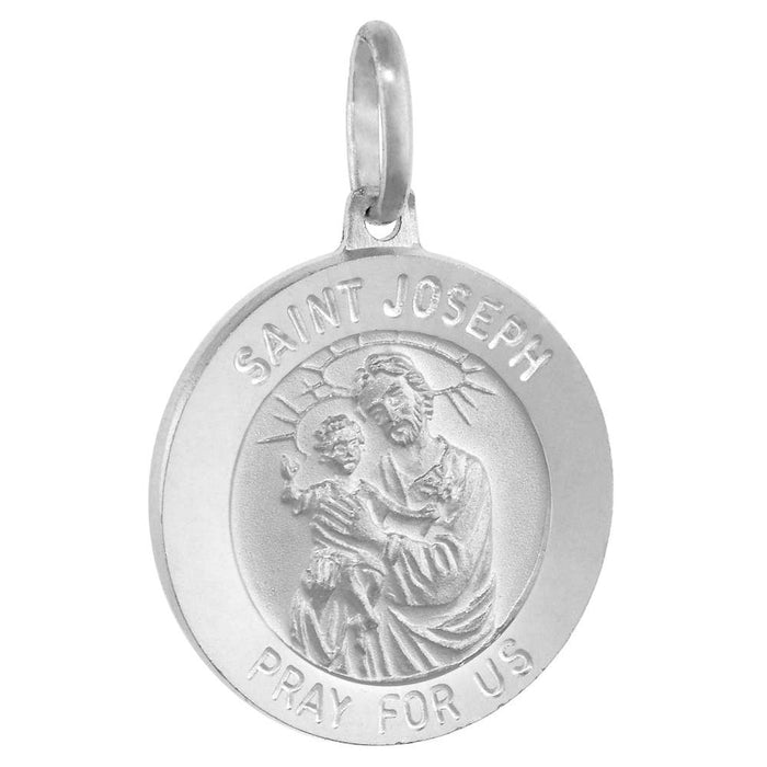 St Joseph & Christ Medal Necklace with Chain