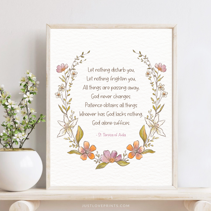 St. Teresa of Avila Prayer 8x10 Print