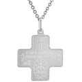 Sterling Silver 4-Way Cross Medal Necklace