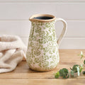 Stoneware Toile De Jouy Soft Green Large Decorative Jug