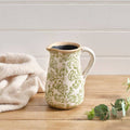 Stoneware Toile De Jouy Soft Green Medium Decorative Jug