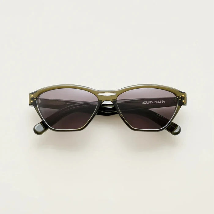 Sub Sun SUB016 Sunglasses - Transparent Green/Grey
