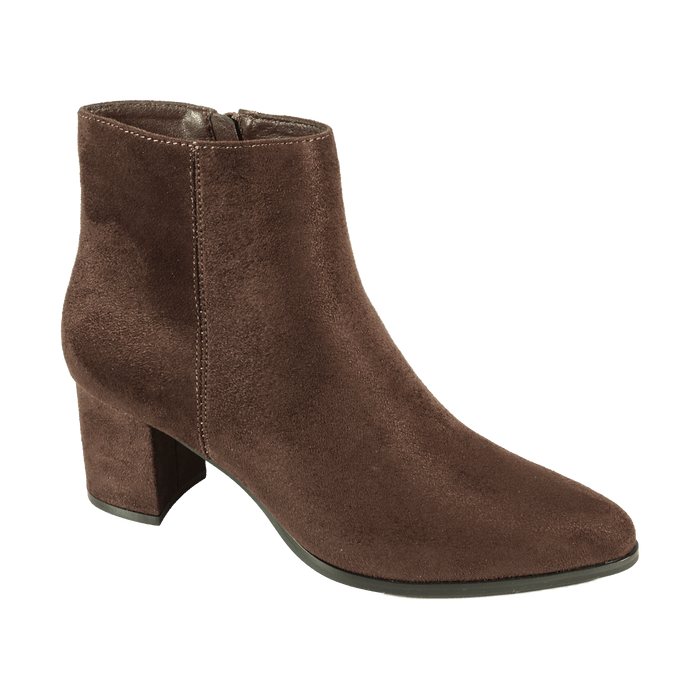 TANYA Ladies Heeled Ankle Boot - Brown MF