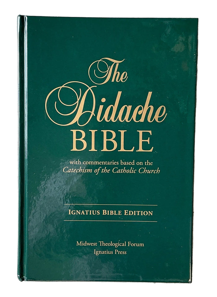 Book titled 'The Didache Bible' on a textured gray surface