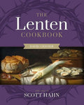 Cover of 'The Lenten Cookbook' with a purple background and images of food.