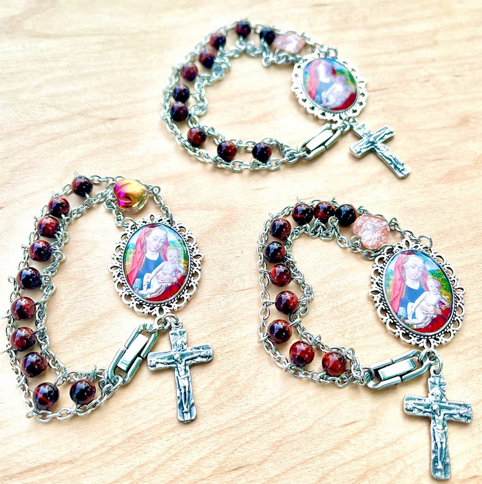 Tiger's Eye Madonna Bracelet