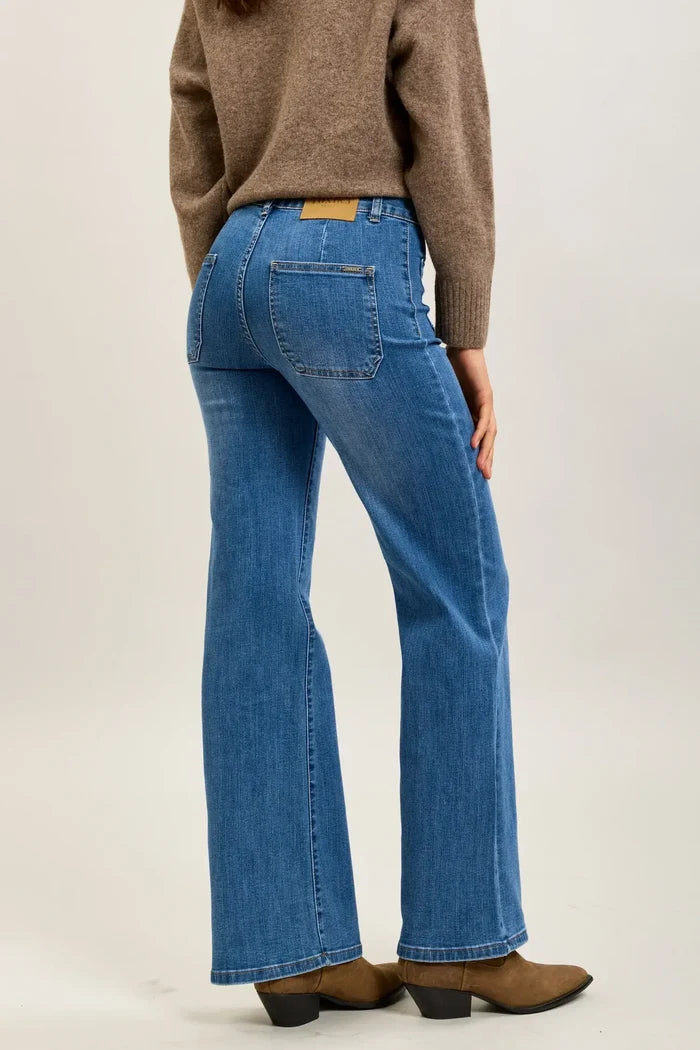 Toxik Patch Pocket Super Stretch Wide Leg Jeans