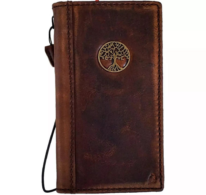 Tree Of Life Leather iPhone Wallet Case: Vintage Book Style Cover