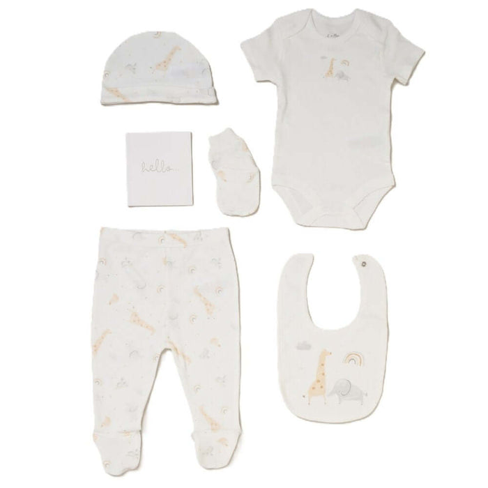Unisex Baby 'Safari' 6 Piece Mesh Bag Gift Set (NB-6 Months)