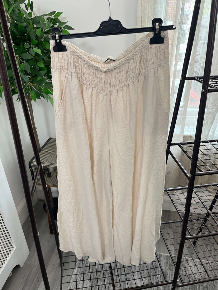 Veronica Elasticated Wide Leg Ankle Grazer