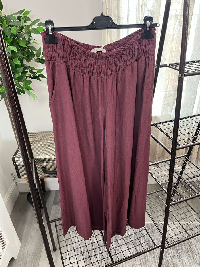 Veronica Elasticated Wide Leg Ankle Grazer