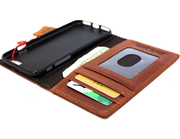 Vintage Book Genuine Leather iPhone Case: Tan Bible Style