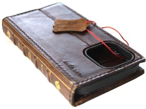 Vintage Book Style Leather iPhone 17 Wallet Case with Card Slots