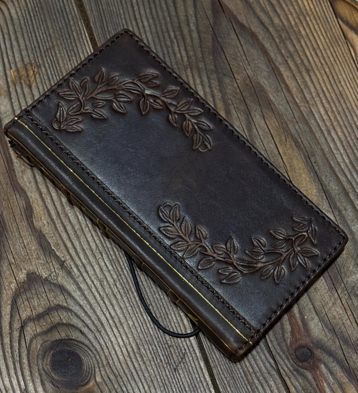 Vintage Book Style Leather iPhone 17 Wallet Case with Card Slots