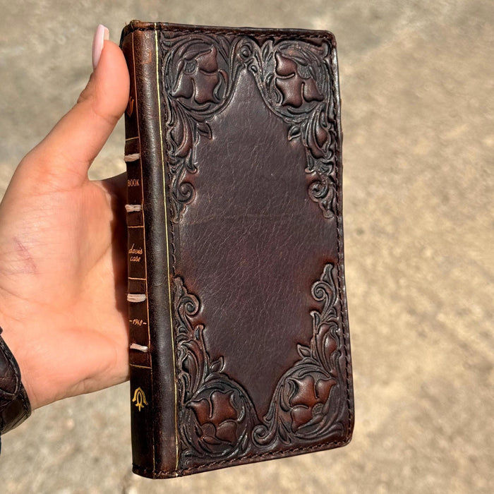 Vintage Book Style Leather iPhone Wallet Case 17