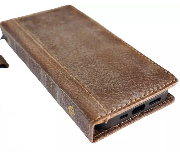 Vintage Book Style Leather iPhone Wallet Case