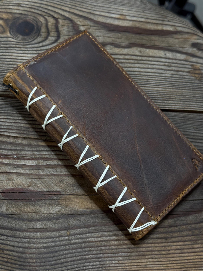 Vintage Book Style Leather iPhone Wallet Case