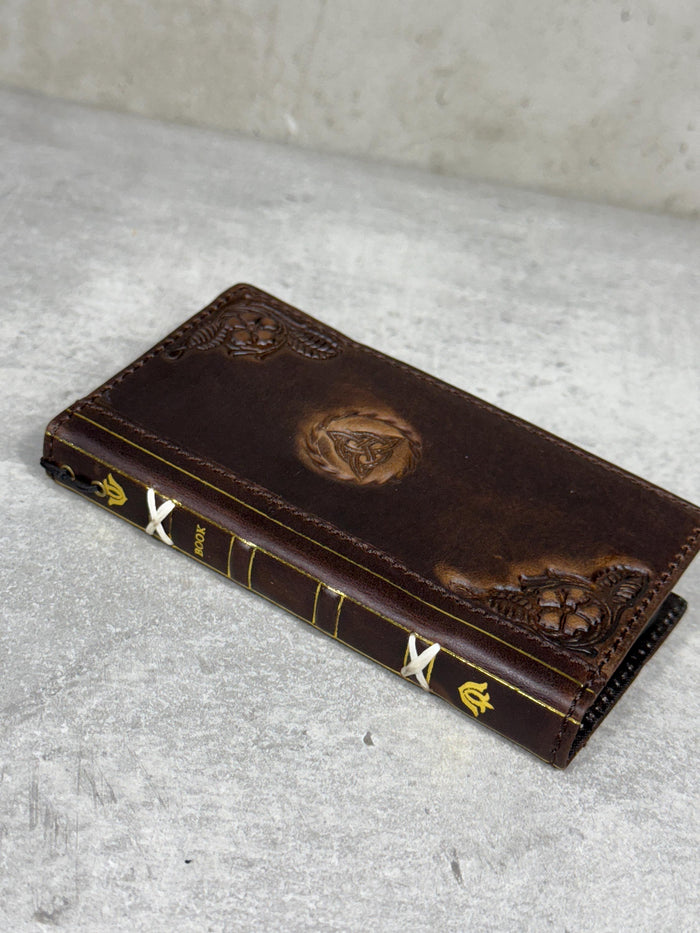 Vintage Book Style Leather iPhone Wallet Case