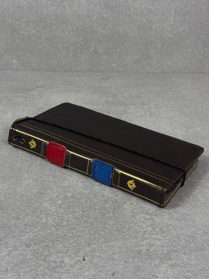 Vintage Book Style Leather iPhone Wallet Case