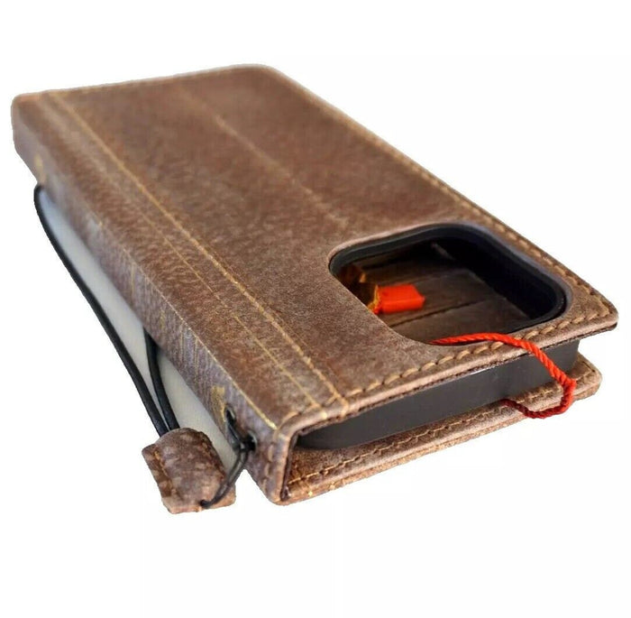 Vintage Book Style Leather iPhone Wallet Case