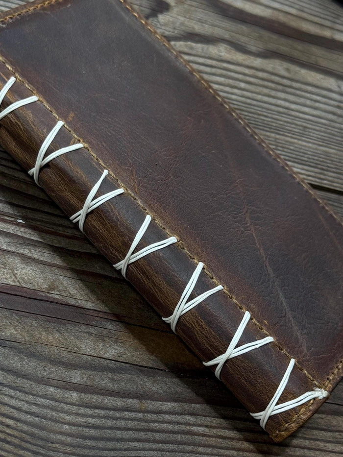 Vintage Book Style Leather iPhone Wallet Case