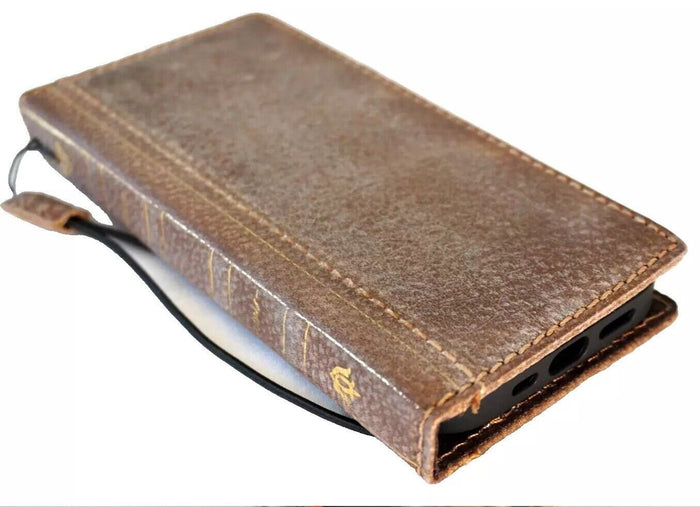 Vintage Book Style Leather iPhone Wallet Case