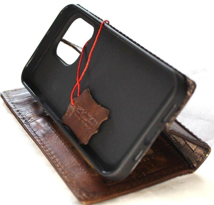 Vintage Floral Tooled Leather Wallet Case for Google Pixel