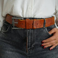 Vintage Leather Belt, Handmade Polished Buckle, Limited Edition